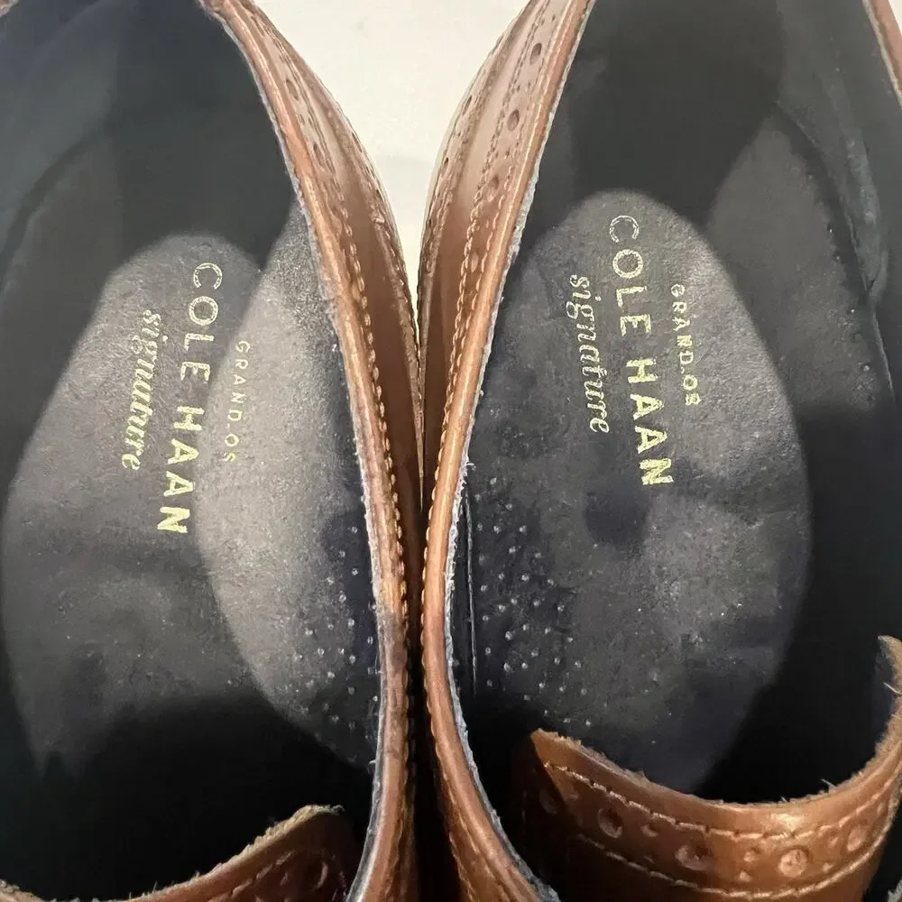Cole Haan Grand OS Double Monk Strap Shoes Men’s Size 11.5 Brown Leather